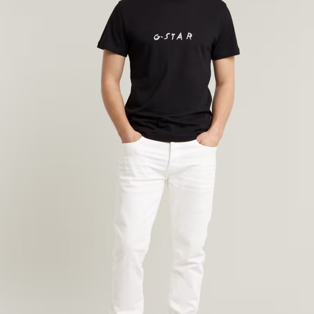 G-Star Men's 3301 Slim White Jeans 33x30